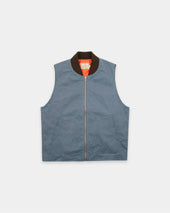 Flight Vest - Faded Blue Dry Waxed Rip Stop