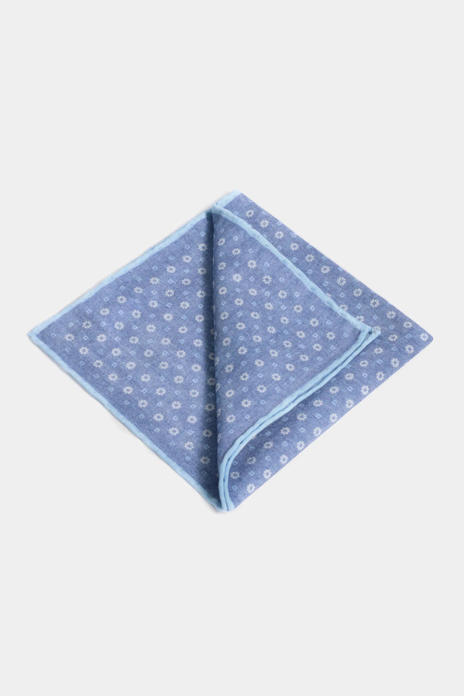 Blue Fancy Pocket Square Made In Italy