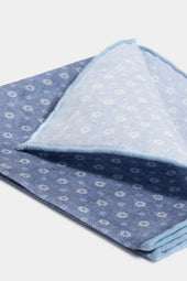 Blue Fancy Pocket Square Made In Italy