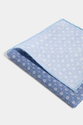 Blue Fancy Pocket Square Made In Italy