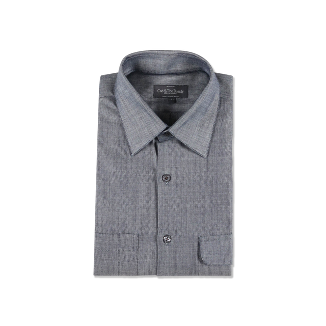 Workshirt in Indigo Herringbone Denim