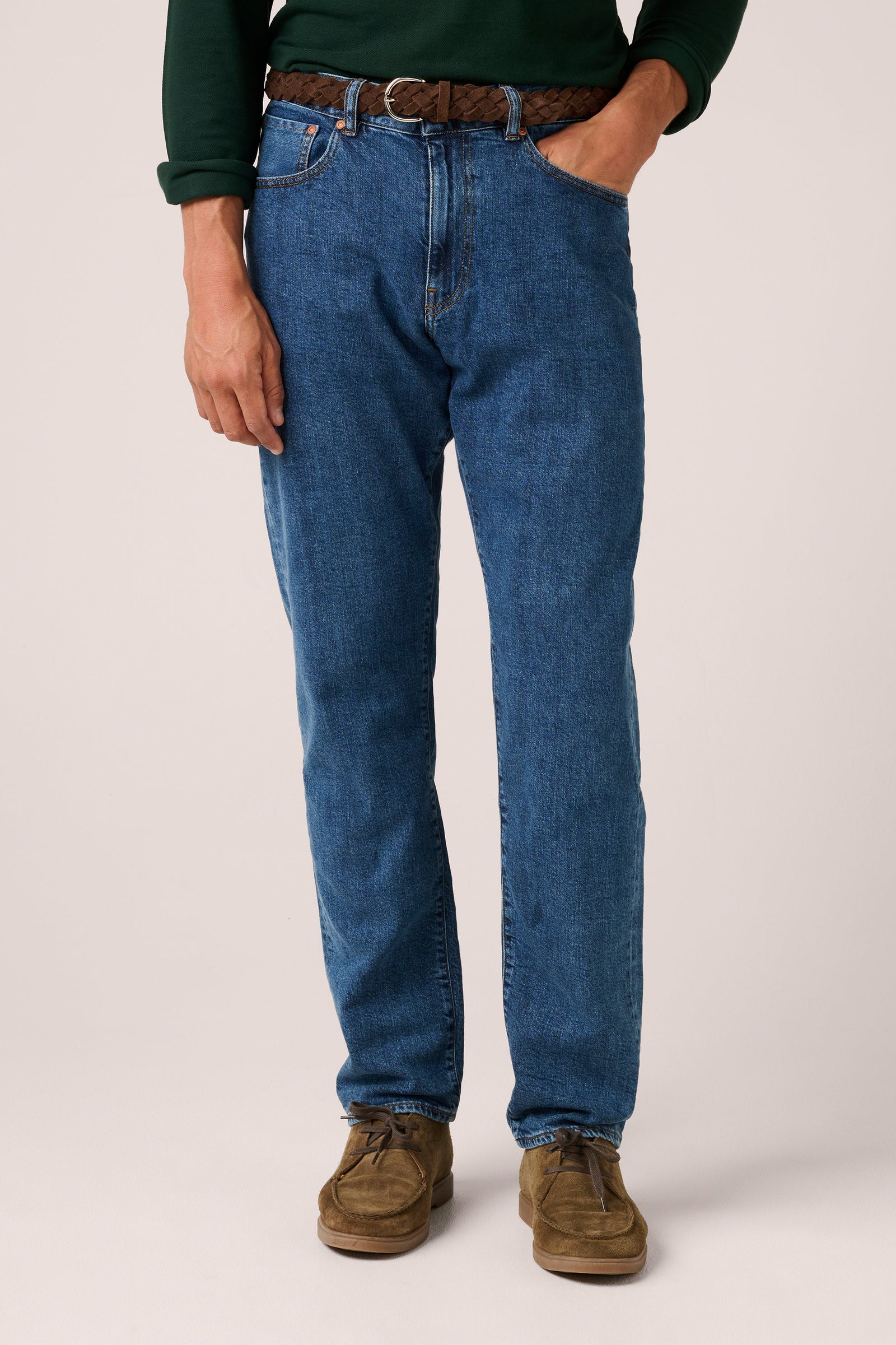 Street Denim Italian Selvedge Jeans Mid Indigo