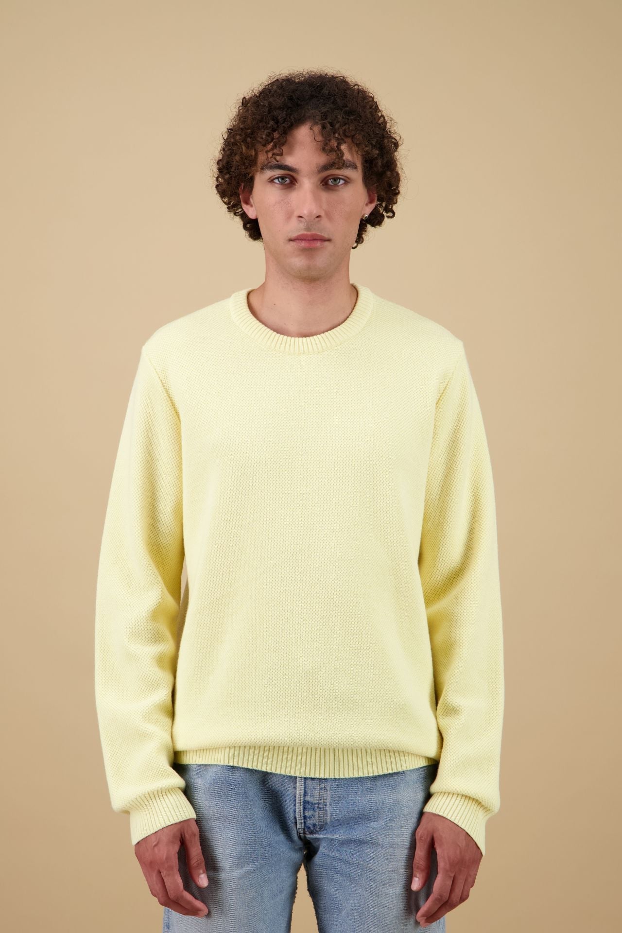 Pull Youri Col Rond Jaune P Le