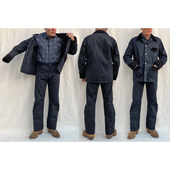 The Desperado Brush Coat - Black Sulfur-dyed Denim