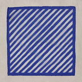 Diagonal Print Cotton Pocket Square In