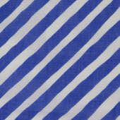 Diagonal Print Cotton Pocket Square in Blue