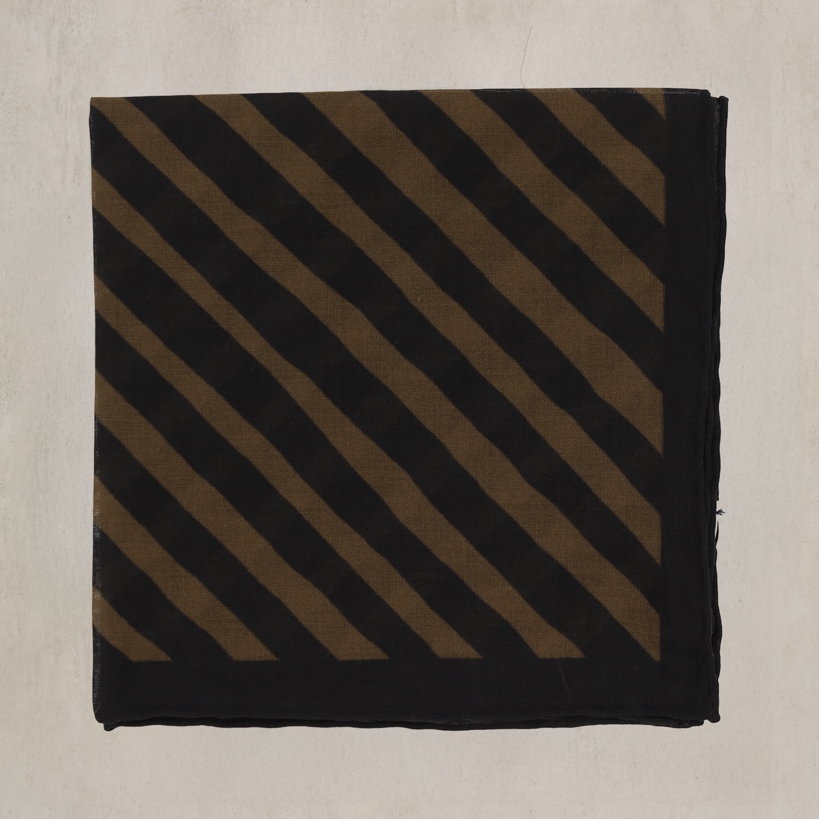 Diagonal Print Cotton Pocket Square In