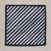 Diagonal Print Cotton Pocket Square In