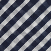 Diagonal Print Cotton Pocket Square in Navy