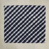 Diagonal Print Cotton Scarf In