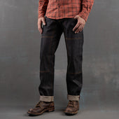 Die Hard Double Knee Straight Leg - 13oz Brownstone Selvage Denim