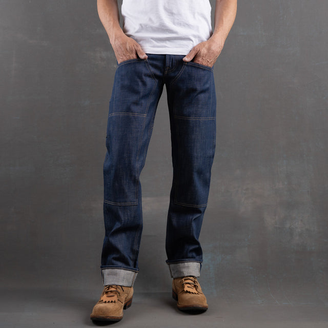 Die Hard Double Knee Straight Leg - 14oz Sky Slub Selvage Denim