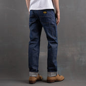 Die Hard Double Knee Straight Leg - 14oz Sky Slub Selvage Denim