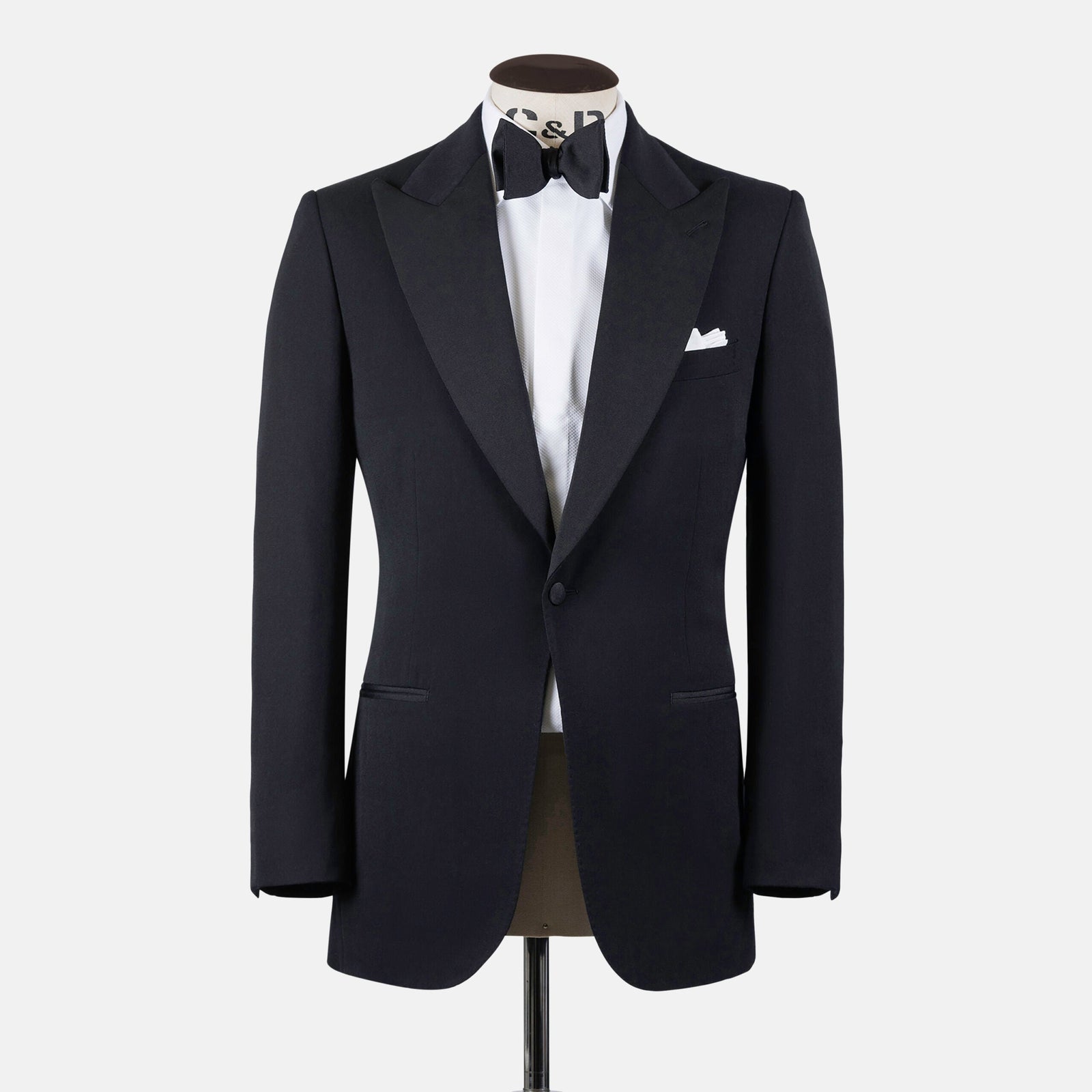 Peak Lapel Dinner Suit In Barathea