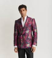 Veste croisée en jacquard