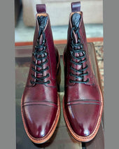 Dixon Cap Toe Derby Boot Hatchgrain Hand Welted Service Boots