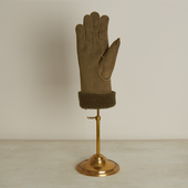 Sheepskin Gloves In Dark Natural