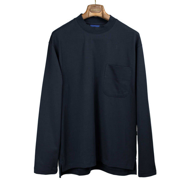 Long sleeve t-shirt in navy cotton