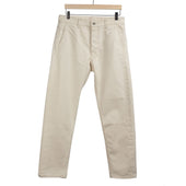Four pocket jeans in ivory Japanese selvedge denim