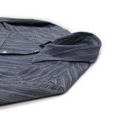 Aantide Work Shirt In Multi Striped Broken Twill Cotton Mix