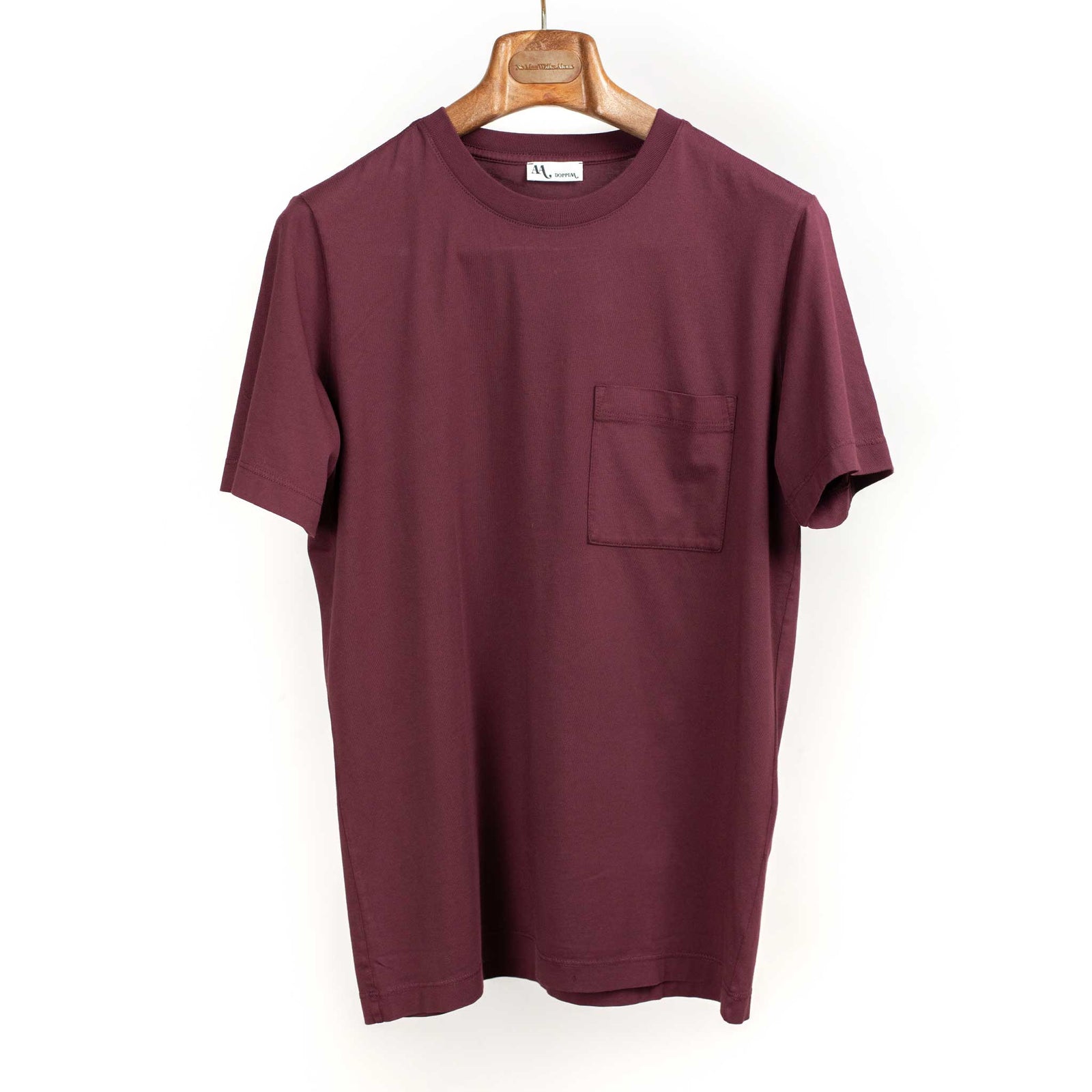 Aaktion Pocket Tee In Aubergine Cotton