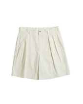 Double Pleated Chino Shorts Off White