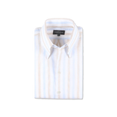One Piece Collar Shirt in Cream & Sky Stripe