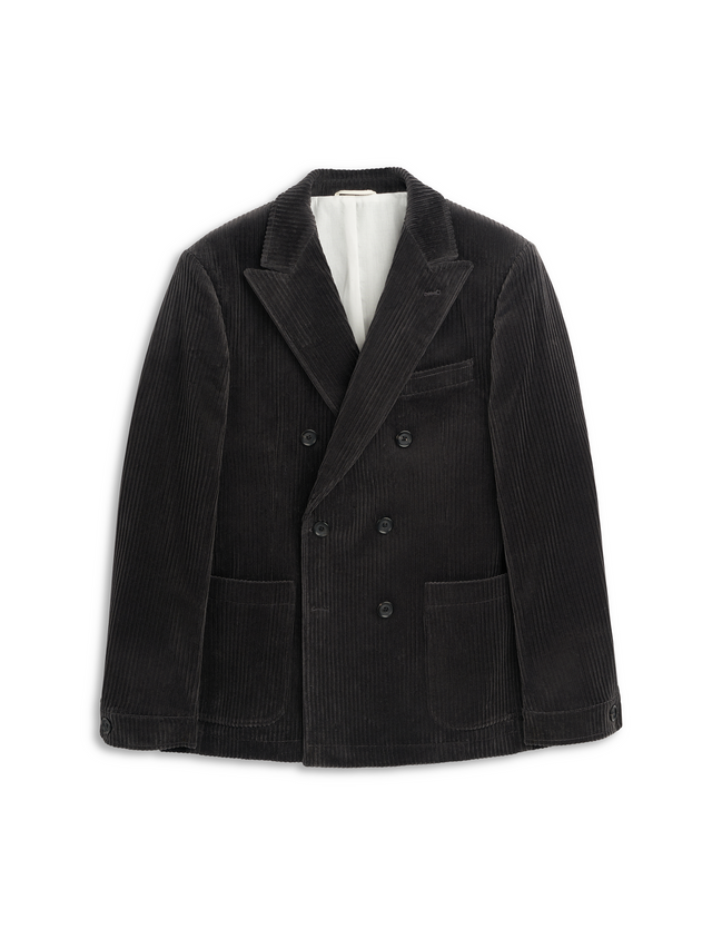 Double Breasted Jacket Deakin Cord Grey