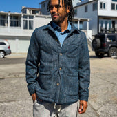 Doyle Jacket Pacific Blue Scatter Weave Tweed