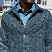 Doyle Jacket Pacific Blue Scatter Weave Tweed