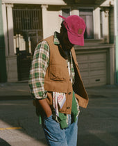 Green Check Cotton Two Pocket Work Shirt