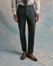 Charcoal Flannel Contemporary Trousers