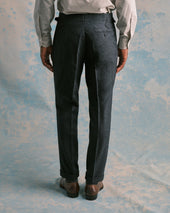 Charcoal Flannel Contemporary Notch Suit