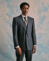 Charcoal Flannel Contemporary Notch Suit
