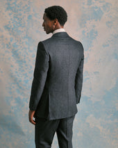 Charcoal Flannel Notch Lapel Jacket