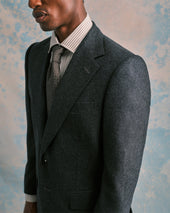 Charcoal Flannel Notch Lapel Jacket