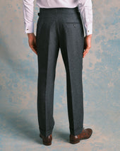 Charcoal Flannel Double-Breasted Suit