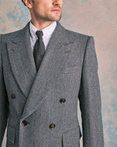 Grey Herringbone Top Coat