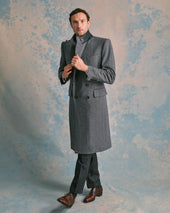 Grey Herringbone Top Coat