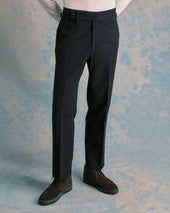 Navy Brushed Cotton Unstructured Suit