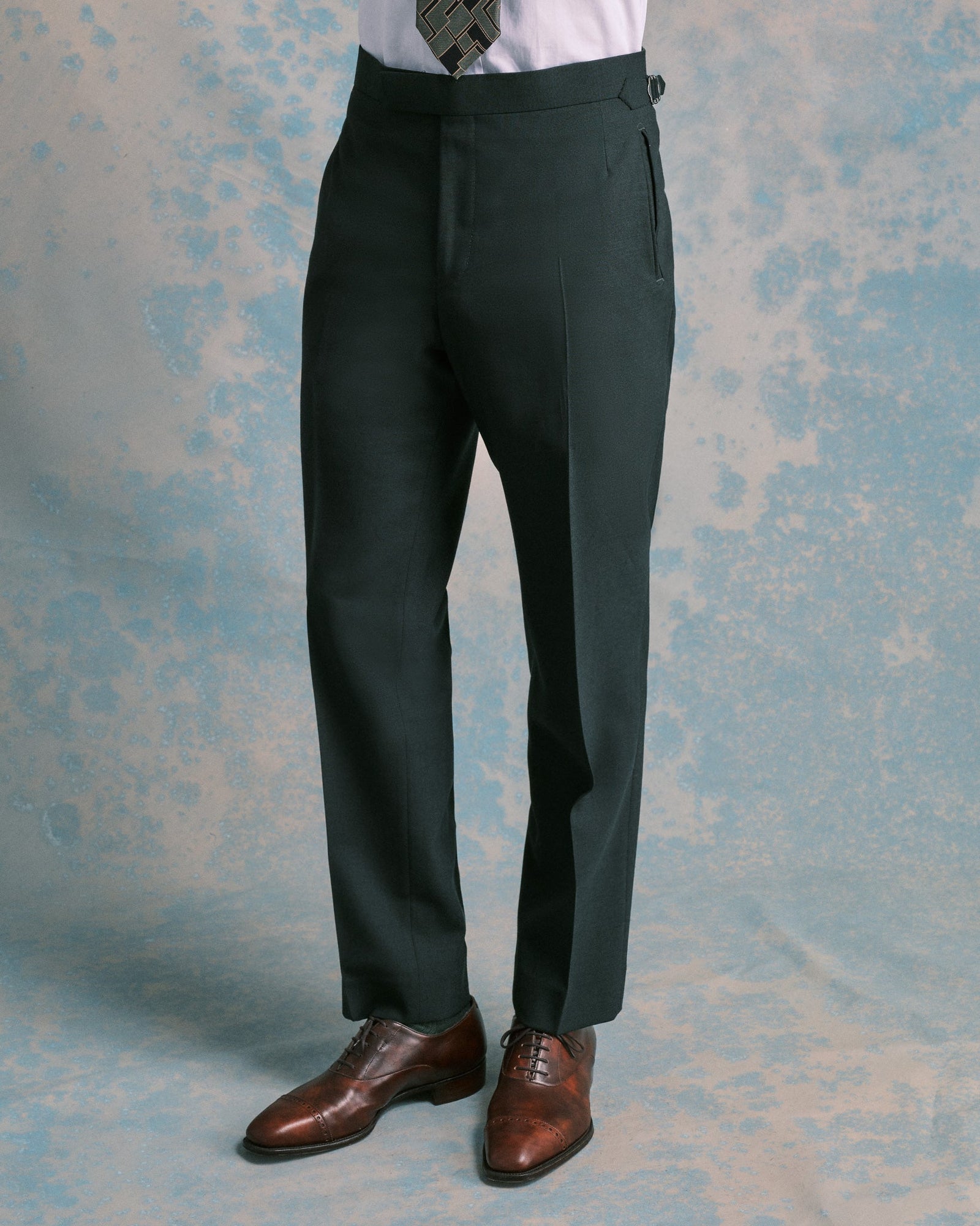 Dark Green Contemporary Trousers