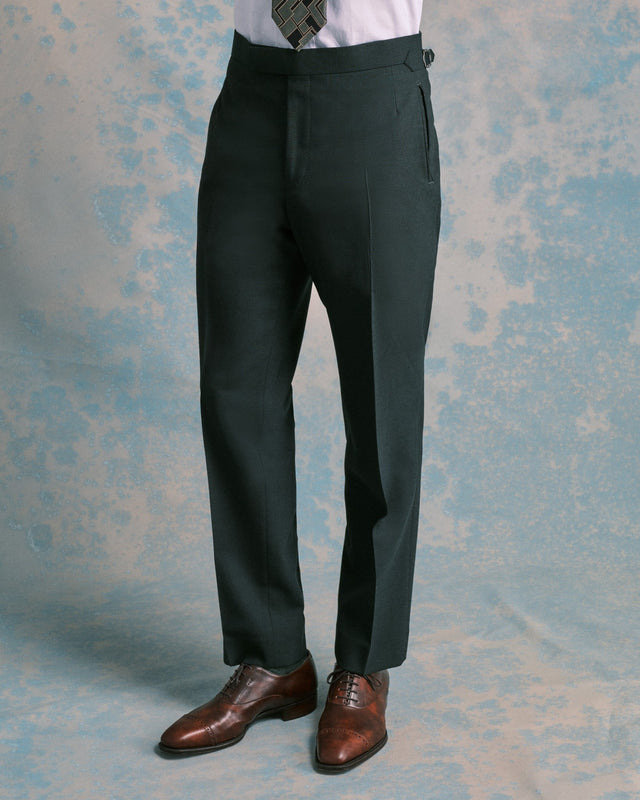 Dark Forest Green Contemporary Trousers