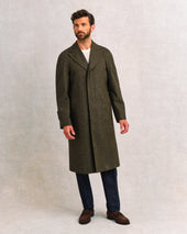 Showerproof Green Donegal Raglan Coat