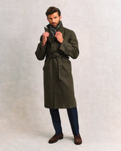 Showerproof Green Donegal Raglan Coat