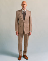 Taupe Cotton Contemporary Suit