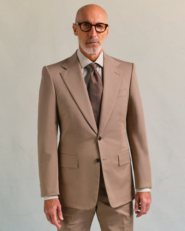 Taupe Cotton Contemporary Jacket