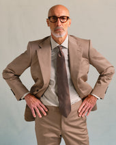 Taupe Cotton Contemporary Suit