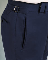 Navy Mesh Classic Trousers