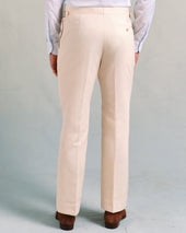 Off-White Cotton Blend Parallel Trousers