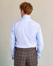 Tab Collar Shirt With French Cuffs
